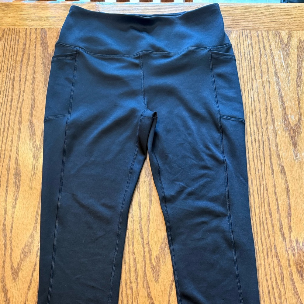Spyder Active Sport Black Lightly-lined Leggings - Size L
